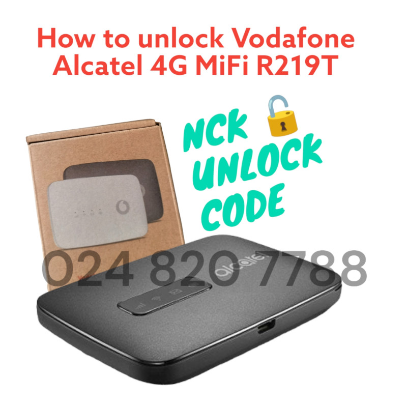 How to Unlock Vodafone Ghana ALCATEL r219T MiFi?